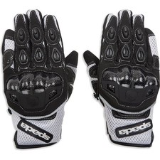 Spada MX-Air Ce Motorcycle Motorbike Textile Gloves White