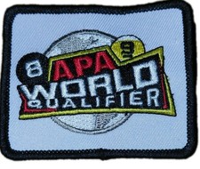 APA WORLD QUALIFIER PATCH PATCHES AMERICAN POOLPLAYERS