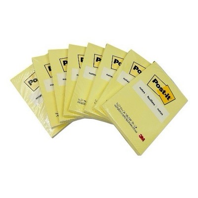 8 Pads Post It Notes 4 x 6 Canary Sticky Notes 100 Sheets/Pad