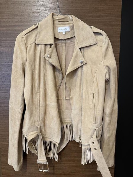 Women Patrizia Pepe Jacket Suede Beige