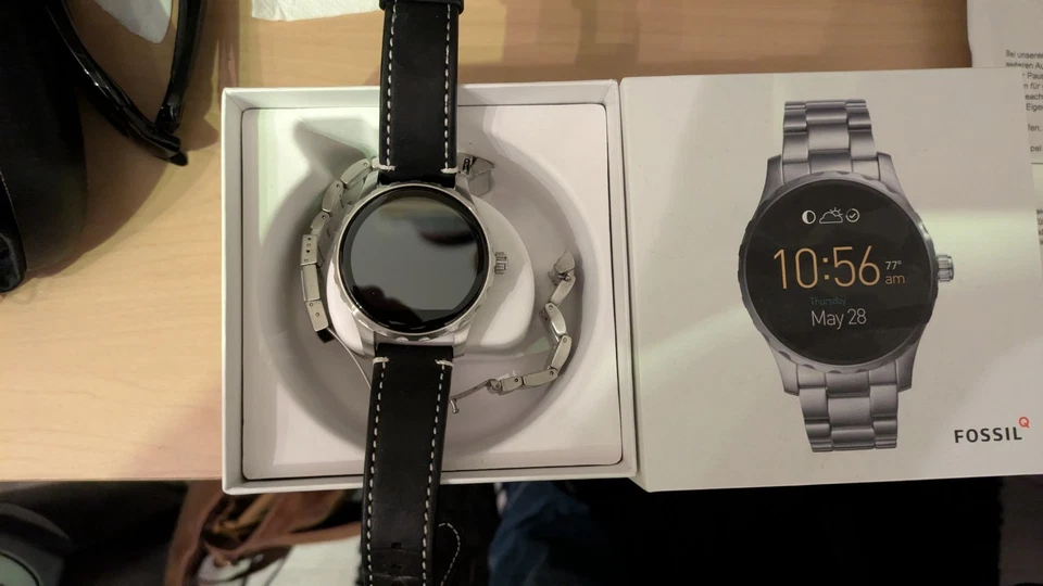 Fossil Q Marshal 2. Generation 45mm Edelstahl Herren Smartwatch (FTW2109) - Bild 4 von 4