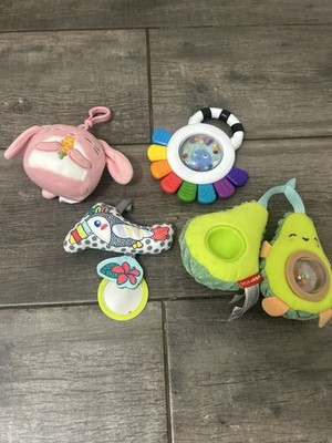 Baby Toy Sensory Bundle - Skip Hop, Sassy, & Squishmallow Clip 