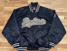 Vintage Colosseum Penn State PSU Satin Snap Bomber Jacket Men s Size XL