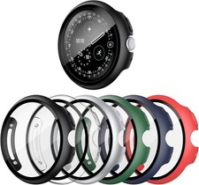 6-Pack Hard PC Shockproof Bumper Case for Google Pixel Watch 4 45mm with Protect