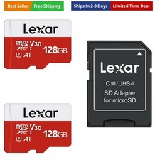 E-Series 128GB Micro SD Card 2 Pack, microSDXC UHS-I Flash Memory Card with A...