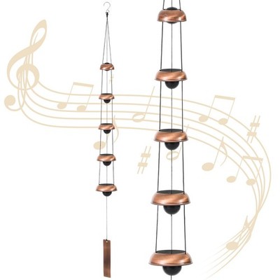 Wind Chimes for Outside Clearance, 36 Inch Temple Wind Chime, 5 Copper Bells ...