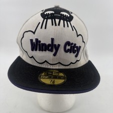 Chicago Bulls NBA Windy City New Era 59FIFTY Fitted Cap White/Purple 7 3/8