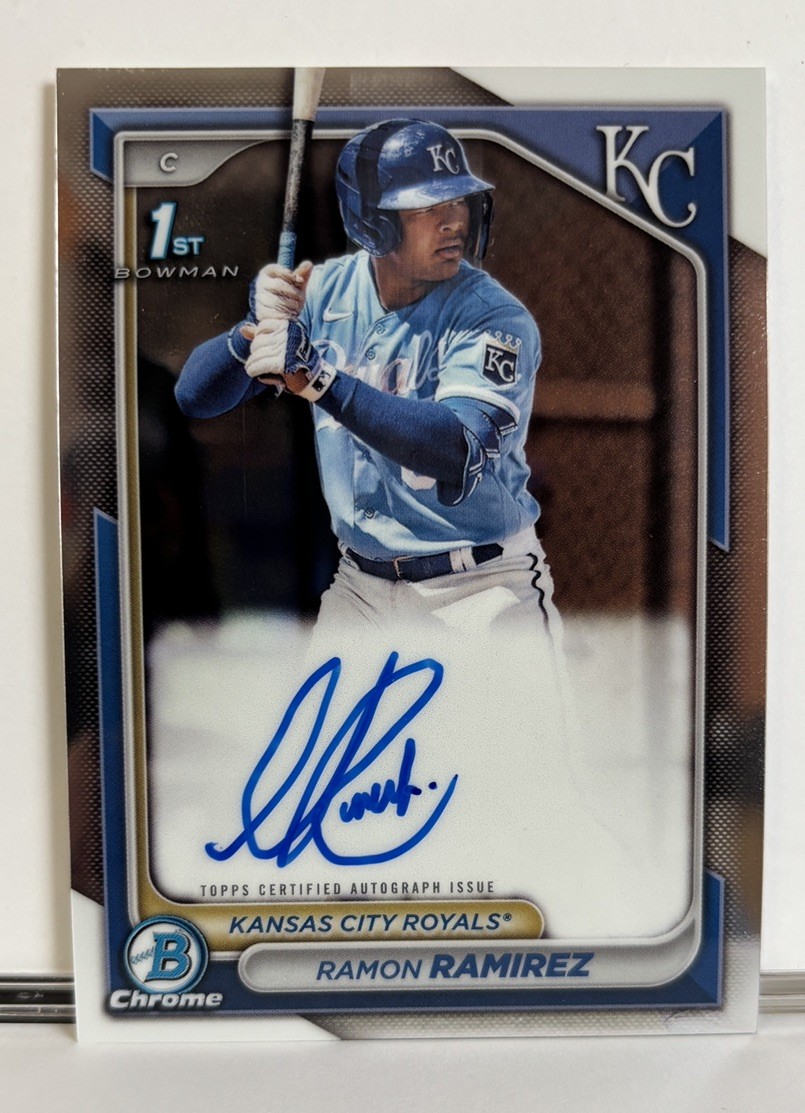 RAMON RAMIREZ 2024 BOWMAN CHROME 1ST AUTOGRAPH ROYALS AUTO Q0566