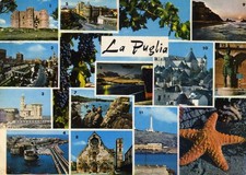 10533 Cartolina Puglia Multipla Castel del Monte (BA) Viaggiata 1966