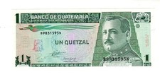 GUATEMALA BANKNOTE 1 QUETZAL 1993 P87 BIRD UNC NEW
