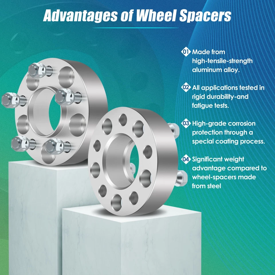 4PC 1.5" Hubcentric 5x4.5 5x114.3 Wheel Spacers for Jeep Grand Cherokee Liberty - Image 4 of 4