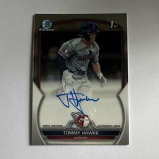 Topps 2023 Bowman Chrome Tommy Hawke #CDA-THA Autograph 1st Bowman Guardians