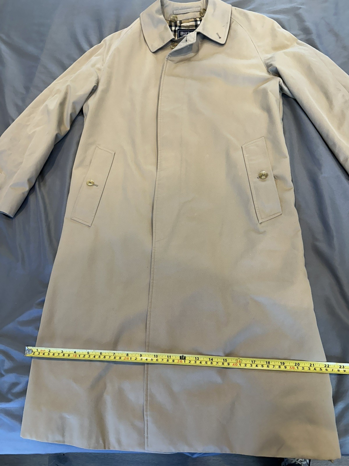 Burberrys Vintage Trench Coat Nova Check with removable Wool Liner 90s Size 46R image 9