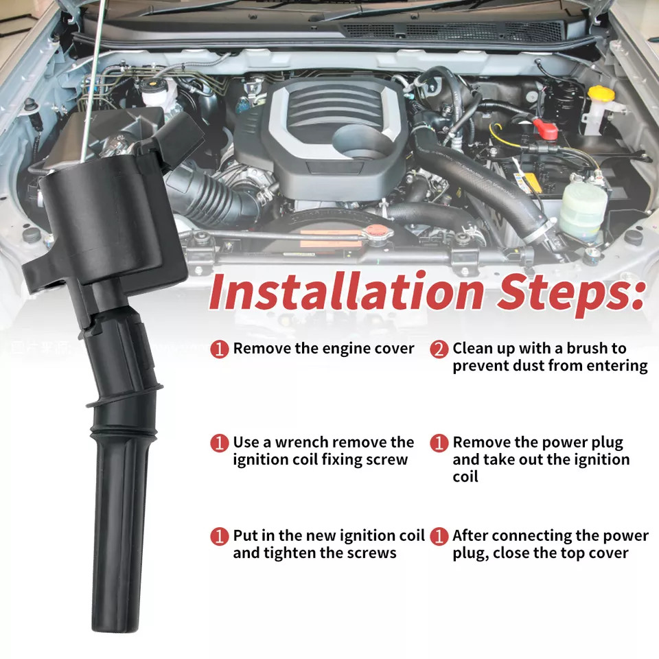 8PCS OEM Ignition Coils FOR Motorcraft DG508 For Ford F150 4.6L 5.4L 6.8L US