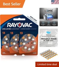 Reliable Size 13 Hearing Aid Battery Pack, 24-Count - Made in USA, Mercury-Free 