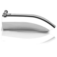 3 Inch Turn Down Exhaust Tip, 3" Outlet, 12" Long Silver 3X3X12SR-TD