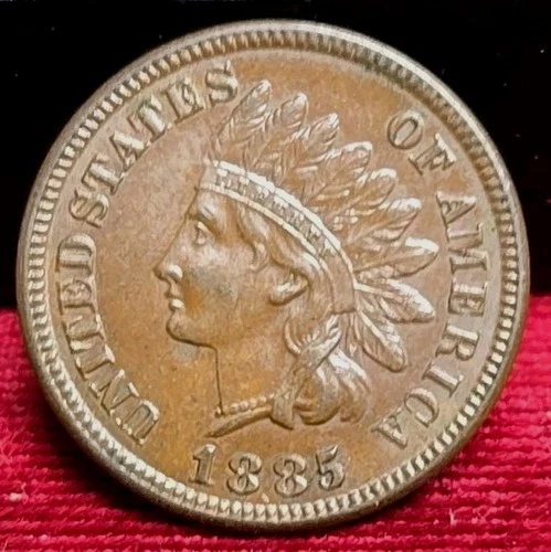 1885 1c. Indian Cent AU+