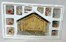 Vintage LEMAX Christmas Village Nativity Set 11 Pieces Poly-Resin 1996 No Cover