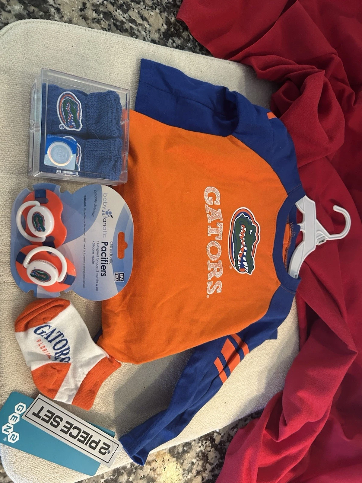 Baby Authentic Gator Outfit, Socks, Pacifier, Shoe Socks
Opens in a new window or tab