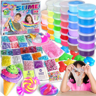 33 Cups Jumbo Slime Kit for Kids, Funkidz Premade Ultimate Slime Pack to DIY Sof