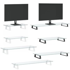 Monitorständer Monitorerhöhung Bildschirm Aufsatz Ständer Hartglas und Metall