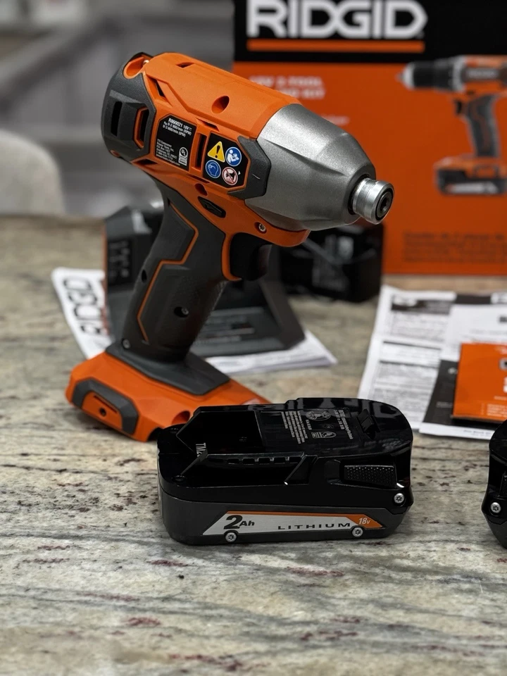 Brand New Ridgid (R92721) 18v 2 - Tool Combo Kit w/ Battery and Charger On Sale - Image 3 of 4