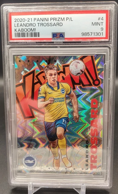 💥2020 PANINI PRIZM PREMIER LEAGUE KABOOM! #4 Leandro Trossard PSA 9