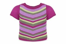Carolle Womens Pullover Jumper Size 14 Multicoloured Round Neck Striped
