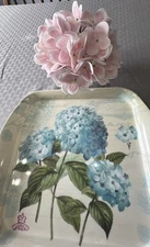 Blue Hydrangeas Tray Cottage Home Essentials Durable Stunning