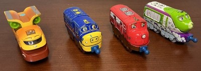 Chuggington Train Lot Of 4 Diecast Trains, Played With Condition, Learning Curve