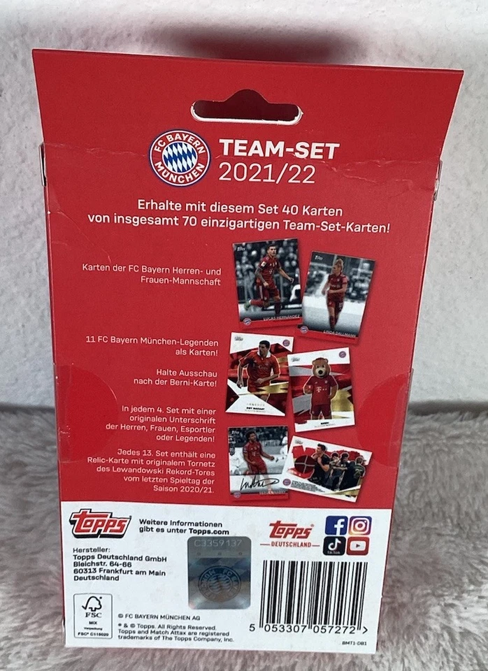 2021-22 Topps FC Bayern Munchen Team Set Box New Sealed Musiala 1st Auto - Image 2 of 2