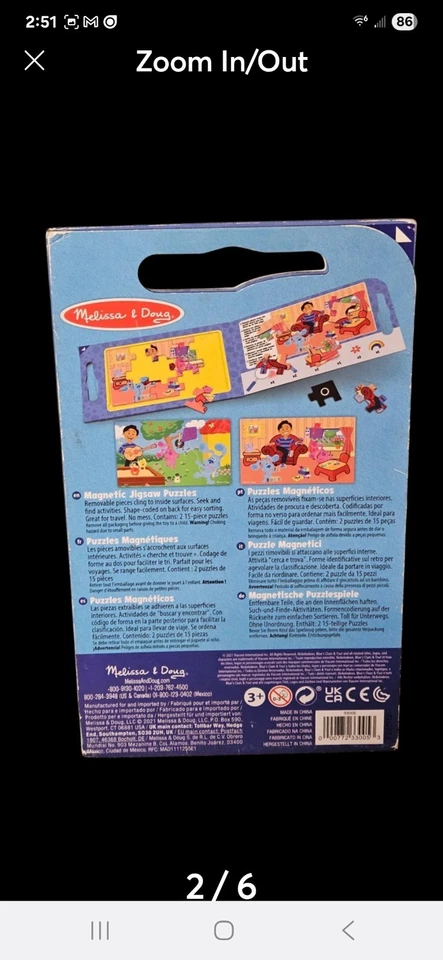 P3-053C1 Melissa & Doug Blue's Clues & You! Juego de rompecabezas magnético TakeAlong Foto 2 de 4