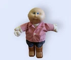 Vintage Bald Blue Eyed Cabbge Patch Kids Boy Doll 14"