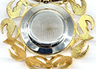 Vintage Crown Trifari Goldtone Large Pendant Watch Necklace 18" — photo 3