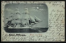 AK Kriegsschiff SMS Blücher auf See 1898 