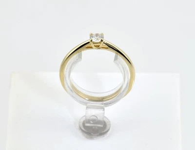 Diamant Solitär Ring 585/000 Gelbgold 14 K Brillant 0,15 ct - Bild 1 von 4