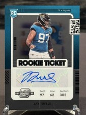 2021 Panini Contenders Optic Rookie Ticket Jay Tufele #175 Jacksonville RC AUTO 