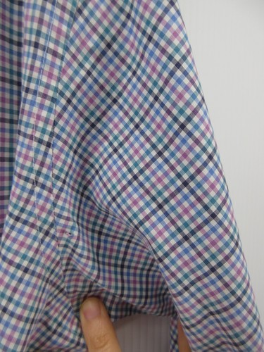 VINATGE Turnbull & Asser Shirt Large Men Purple Button Up Plaid French Cuffs * - Picture 8 of 12