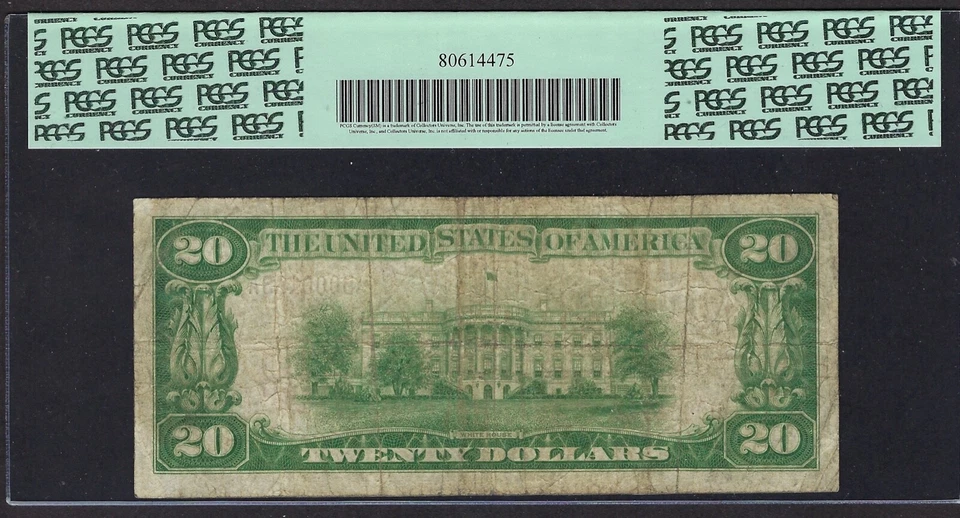 🇺🇸 NY 1929 $20 ♚♚ RED CREEK, NEW YORK ♚♚ PCGS FINE 12 VERY HARD TO FIND!!! - Image 3 of 3