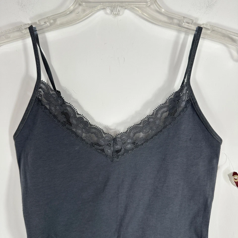 Vintage Y2K Arizona Jeans  Lace Cami Tank Top Gray Women's Sz  XS NWT - Image 2 of 4