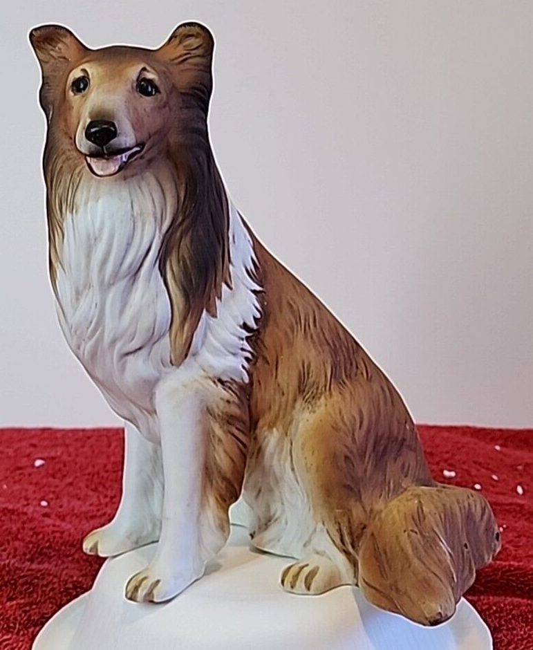 Homco Masterpiece Porcelain Collie Dog Figurine 8