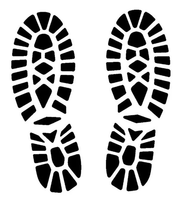 Stencil Shoe Print Foot Print Reusable Template Paint Airbrush 11.5" x  11.5"