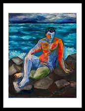 SANDRO CHIA -  SERIGRAFIA  cm. 80 X 60 LONELY OCEAN