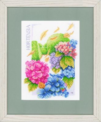   LANARTE 0146539 Hortensia Stickpackung gezählter Kreuzstich Aida  