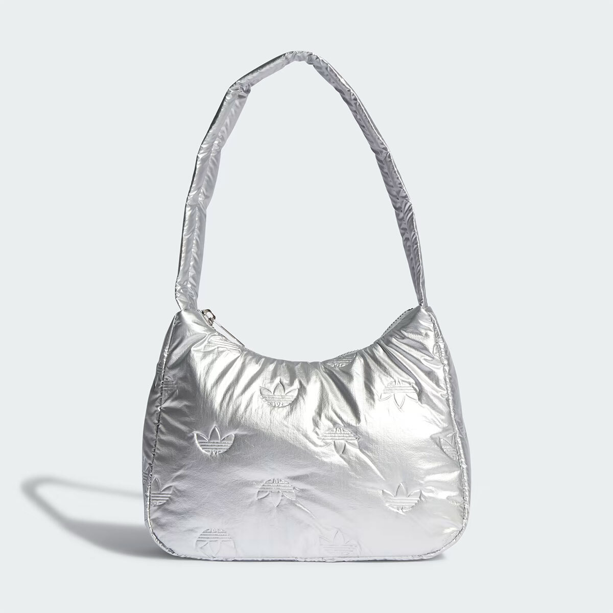 New Adidas Originals PUFFY SATIN MINI SHOLDER BAG II3393 SILVER