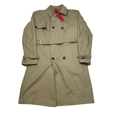 Hugo Boss Belted Raincoat Mens 44R Large Beige Regular-Fit Rain Wind $545