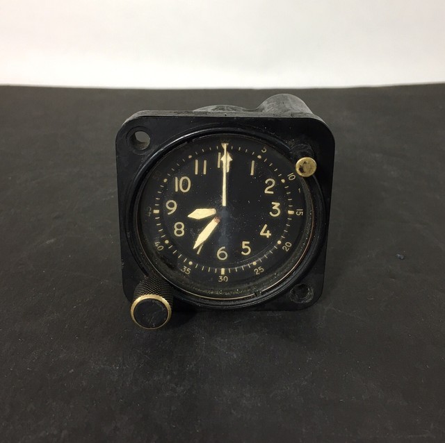 Vintage Waltham Aircraft Mechanical Aviation Military Clock Type A13a1