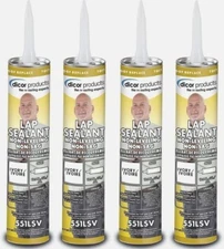 Dicor 551LSV-1 Non-Leveling Non-Sag RV Roof Sealant Ivory, 10.3 OZ, Set Of 4 DAS