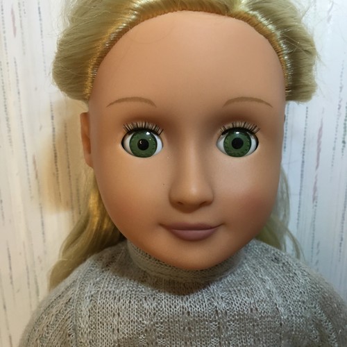 Our Generation 18" Rainbow Hair Grow Doll With Hair Clips And Styling Book Accessories
