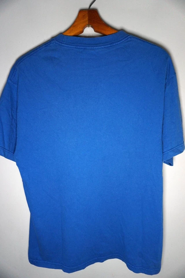 Vintage Famous Stars and Straps T Shirt Large Blue Skate Grunge Hip Hop Rap Y2K - image 3 of 4
